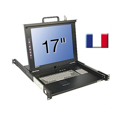 Lindy 17" LCD KVM Console Single Rail, FR layout