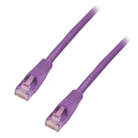 Lindy CAT6 U/UTP Snagless Gigabit Network Cable, Purple, 0.5m