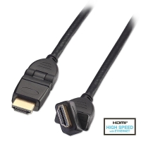 Lindy High Speed HDMI Cable with Ethernet,180 Degree Rotating, 3m