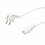 VALUE Power Cable, straight IEC Conncector, white, 0.6 m