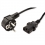 VALUE Power Cable, straight IEC Conncector, black, 0.6 m