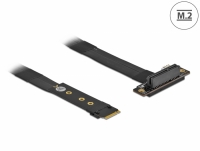 Delock M.2 Key M to PCIe x4 NVMe Adapter angled with 20 cm cable