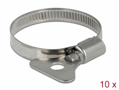 Delock Butterfly Hose Clamp 32 - 50 mm 10 pieces metal
