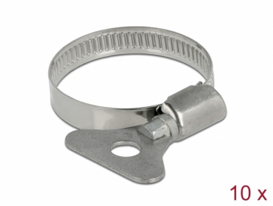 Delock Butterfly Hose Clamp 25 - 40 mm 10 pieces metal