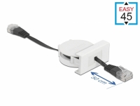 Delock Easy 45 Module Network Retractable Cable RJ45 Cat.5e black