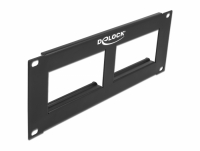 Delock Easy 45 10″ Patch Panel cut-out 2 x 90.5 x 45.2 mm, 2U, black