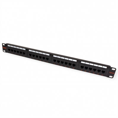 ROLINE Cat.5e (Class D) 19" Patch Panel, 24 Ports, UTP, black