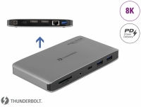 Delock Thunderbolt™ 3 Docking Station 8K - Dual DisplayPort / USB / LAN / SD / Audio / PD 3.0