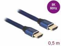 Delock Ultra High Speed HDMI Cable 48 Gbps 8K 60 Hz blue 0.5 m