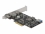 Delock PCI Express x4 Card to 3 x USB Type-C™ + 2 x USB Type-A - SuperSpeed USB 10 Gbps - Low Profile Form Factor