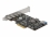 Delock PCI Express x4 Card to 4 x USB Type-C™ + 1 x USB Type-A - SuperSpeed USB 10 Gbps - Low Profile Form Factor