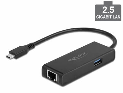 Delock USB Type-C™ Adapter to 2.5 Gigabit LAN with USB Type-A female