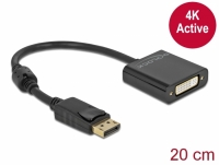 Delock Adapter DisplayPort 1.2 male to DVI female 4K Active black
