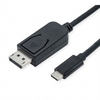 ROLINE Type C - DisplayPort kabelis v1.4, M/M, 1 m