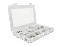 Delock Crimpbox 48 pieces 50 Ohm with BNC, TNC and N connectors