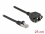 Delock Network Extension Cable S/FTP RJ45 plug to RJ45 jack Cat.6A 25 cm black