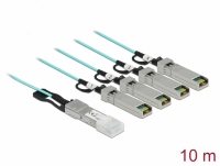 Delock Active Optical Cable QSFP+ to 4 x SFP+ 10 m