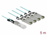 Delock Active Optical Cable QSFP+ to 4 x SFP+ 5 m