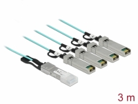 Delock Active Optical Cable QSFP+ to 4 x SFP+ 3 m