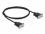 Delock Serial Cable RS-232 D-Sub 9 female to female null modem with narrow plug housing - Full Handshaking - 1 m