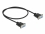 Delock Serial Cable RS-232 D-Sub 9 female to female null modem with narrow plug housing - Full Handshaking - 0.5 m