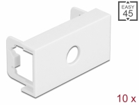 Delock Easy 45 Module Plate Round cut-out M8, 45 x 22.5 mm 10 pieces white