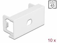 Delock Easy 45 Module Plate Round cut-out M8 Anti-twist, 45 x 22.5 mm 10 pieces white