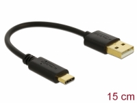 Delock USB Charging Cable Type-A to USB Type-C™ 15 cm