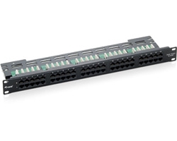 Equip 19" PatchPanel 50 Port Cat.3 schwarz ISDN