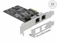 Delock PCI Express x2 Card to 2 x RJ45 2.5 Gigabit LAN RTL8125