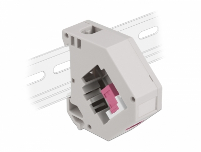 Delock DIN rail Adapter with Keystone SC Simplex female to SC Simplex female violet