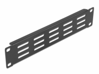 Delock 10″ Network Cabinet Panel with ventilation slots horizontal 1U black