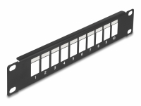 Delock 10″ Keystone Patch Panel 10 port black