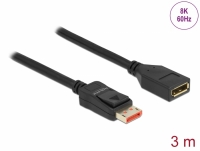 Delock DisplayPort extension cable 8K 60 Hz 3 m