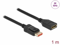 Delock DisplayPort extension cable 8K 60 Hz 1 m