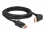 Delock DisplayPort cable male straight to male 90° downwards angled 8K 60 Hz 3 m