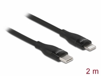 Delock Data and charging cable USB Type-C™ to Lightning™ for iPhone™, iPad™ and iPod™ black 2 m MFi