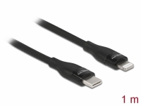 Delock Data and charging cable USB Type-C™ to Lightning™ for iPhone™, iPad™ and iPod™ black 1 m MFi