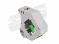 Delock DIN rail Adapter with Keystone LC Duplex female to LC Duplex female green