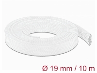 Delock Braided Sleeve stretchable 10 m x 19 mm white