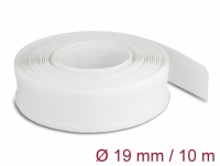 Delock Braided Sleeve with Hook-and-Loop Fastener 10 m x 19 mm white
