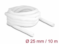 Delock Braided Sleeve self-closing 10 m x 25 mm white