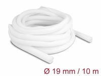 Delock Braided Sleeve self-closing 10 m x 19 mm white