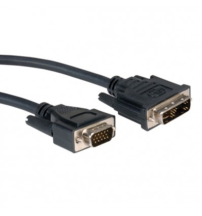 ROLINE DVI Cable, DVI (12+5) M - HD15 M 2 m