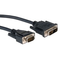 ROLINE DVI Cable, DVI (12+5) M - HD15 M 3 m