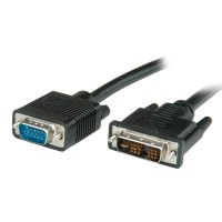 VALUE DVI Cable, DVI (12+5) M - VGA M 2 m