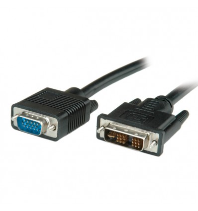 VALUE DVI Cable, DVI (12+5) M - VGA M 3 m