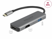Delock USB Type-C™ Dual HDMI Adapter with 4K 60 Hz and USB Port