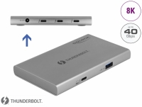 Delock Thunderbolt™ 4 Hub 3 Port with additional SuperSpeed USB 10 Gbps Type-A Port - 8K