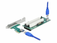 Delock Riser Card PCI Express x1 to 2 x PCI 32 Bit Slot with 60 cm cable